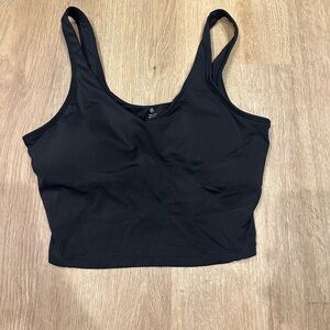 Black Cropped workout Tank Top